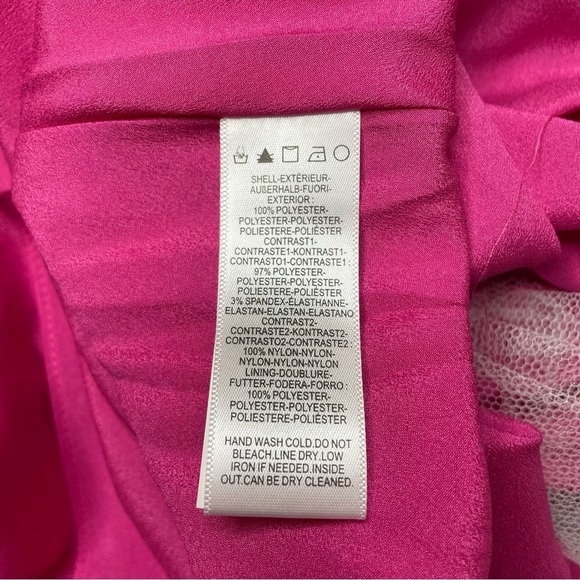 Dress The Population Melanie Floral Mini Dress in Bright Fuchsia Pink Medium NWT - Picture 9 of 13